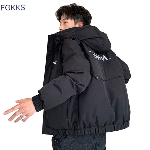 fgkks winter brand men solid color parkas new fashion men's standing collar warm jacket male comfortable hooded parka coats, Black
fgkks winter brand men solid color parkas new fashion men's standing collar warm jacket male comfortable hooded parka coats, Black