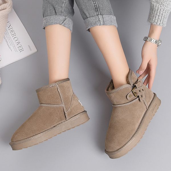 2019 women snow boots cow suede keep warm winter ankle boot short plush female flat bota neve round toe ladies causal mx200508, Black
2019 women snow boots cow suede keep warm winter ankle boot short plush female flat bota neve round toe ladies causal mx200508, Black