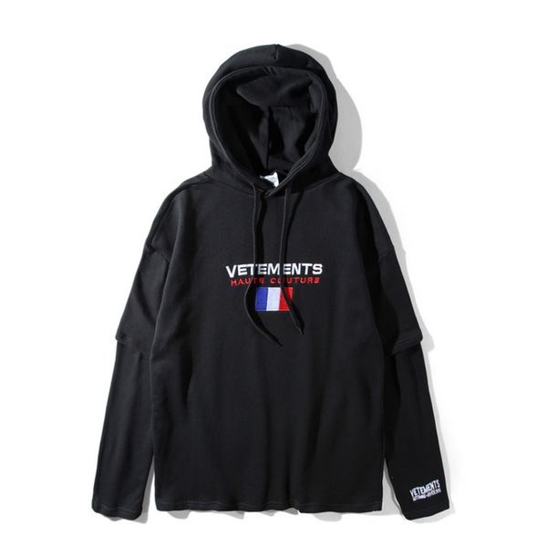 vetements women men hoodies sweatshirts hip-hop france flag vetements logo embroider hoodies pullover, Black
vetements women men hoodies sweatshirts hip-hop france flag vetements logo embroider hoodies pullover, Black