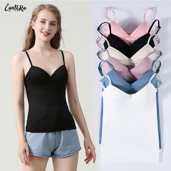 camisoles & tanks cynthra women's chest pad without steel ring bra low-cut vest underwear slim strap summer lady sling corset, Black;white
camisoles & tanks cynthra women's chest pad without steel ring bra low-cut vest underwear slim strap summer lady sling corset, Black;white