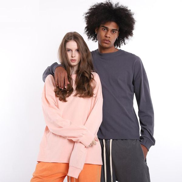 men solid color hip hop pullover streetwear long sleeve t-shirt punk tee casual loose summer new, White;black
men solid color hip hop pullover streetwear long sleeve t-shirt punk tee casual loose summer new, White;black