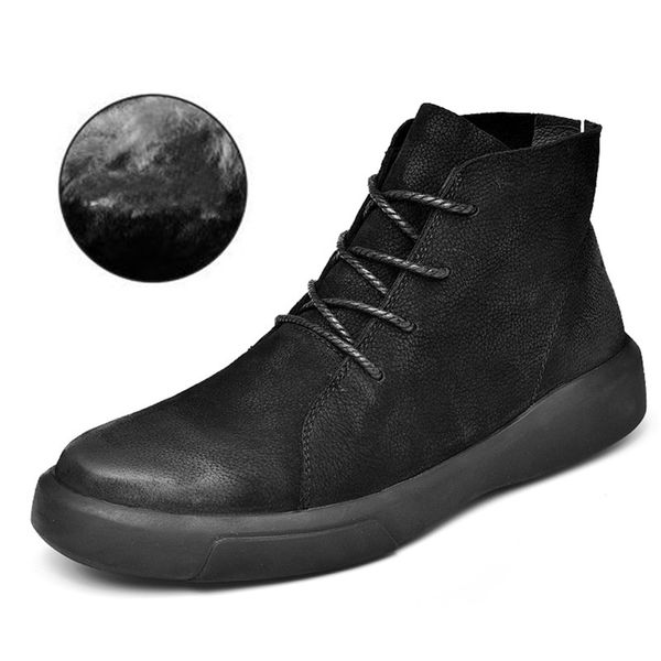 new arrival fashion leather men snow boots winter keep warm plush waterproof ankle boots men's big size 38-47, Black
new arrival fashion leather men snow boots winter keep warm plush waterproof ankle boots men's big size 38-47, Black