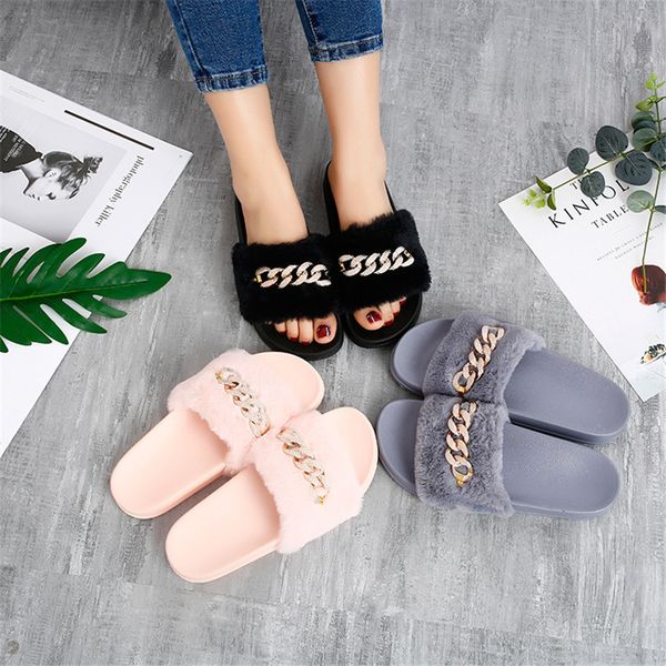 new metal chain spring slippers fashion womens shoes indoor warm slipper festival gift zapatos de mujer, Black
new metal chain spring slippers fashion womens shoes indoor warm slipper festival gift zapatos de mujer, Black