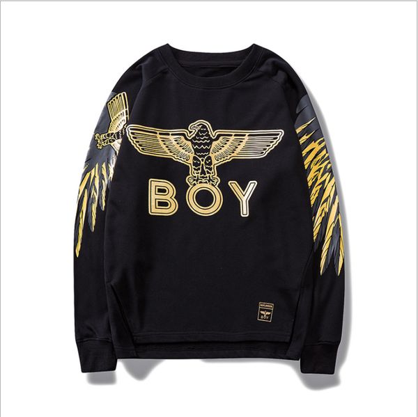 men's tide brand fashion autumn and winter new arrival eagle plus velvet long-sleeved casual designer couple sweater top, Black
men's tide brand fashion autumn and winter new arrival eagle plus velvet long-sleeved casual designer couple sweater top, Black