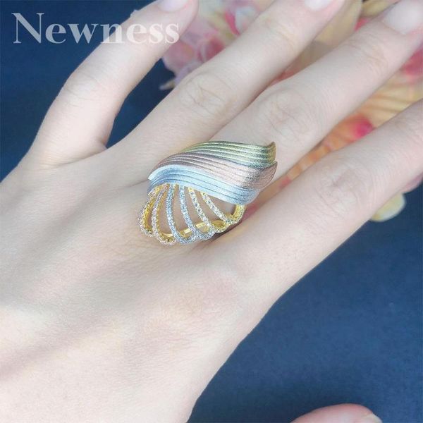 cluster rings ness 3 tone engagement wedding flower for women bridal cubic zircon dubai accessories finger ring jewelry, Golden;silver
cluster rings ness 3 tone engagement wedding flower for women bridal cubic zircon dubai accessories finger ring jewelry, Golden;silver
