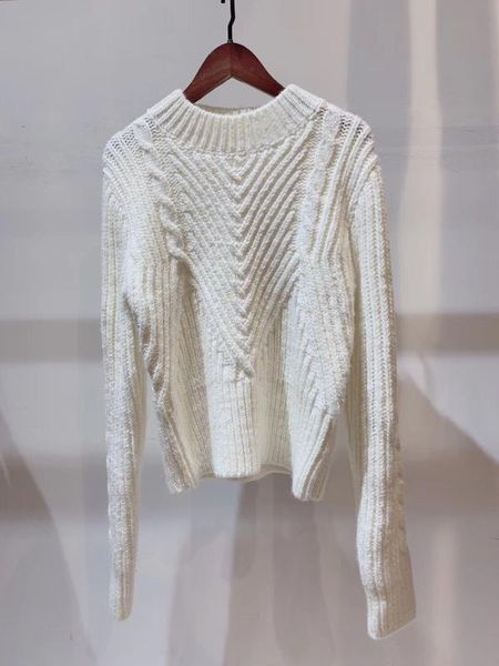 2019 fall and winter half high neck long sleeve coarse wool thread women white thick sweater, White;black
2019 fall and winter half high neck long sleeve coarse wool thread women white thick sweater, White;black