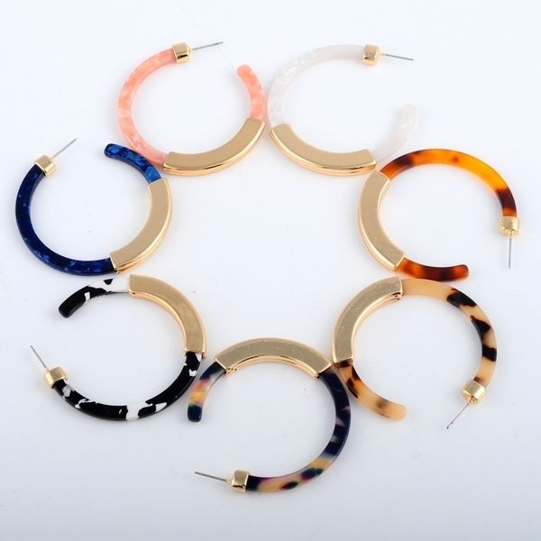 fashion bohemian acrylic acetate hoop retro multicolor leopard pattern hoop alloy ear stud jewelry accessories for women, Silver
fashion bohemian acrylic acetate hoop retro multicolor leopard pattern hoop alloy ear stud jewelry accessories for women, Silver