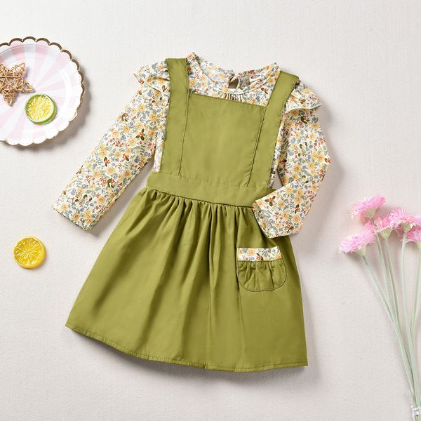 toddler baby girls kids clothes floral suspenders skirt outfits set long sleeve floral flying sleeve flower strap set, White
toddler baby girls kids clothes floral suspenders skirt outfits set long sleeve floral flying sleeve flower strap set, White