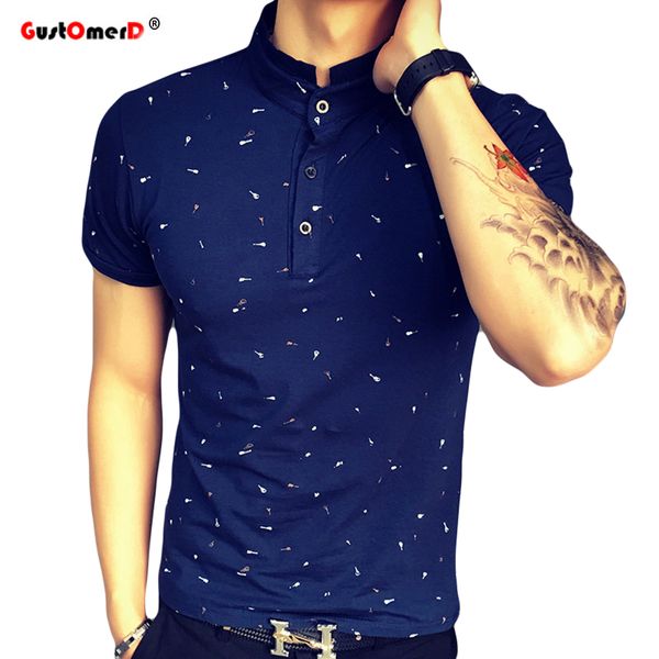 2017 Summer Guitar Printed Stand Collar Polo Shirt Men Short Sleeve Casual Men Shirts Slim Fit Polo Homme Cotton Mens Polos
2017 Summer Guitar Printed Stand Collar Polo Shirt Men Short Sleeve Casual Men Shirts Slim Fit Polo Homme Cotton Mens Polos