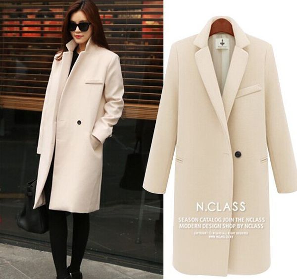 2018 women fashion autumn and winter long coat ladies thin single button woolen long coats fashion jackets overcoat, Black
2018 women fashion autumn and winter long coat ladies thin single button woolen long coats fashion jackets overcoat, Black