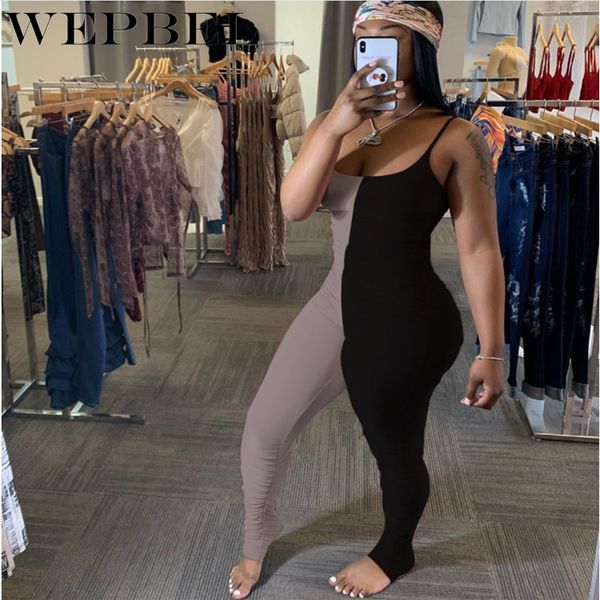 wepbel women's jumpsuits casual skinny patchwork o-neck halter jumpsuits, Black;white
wepbel women's jumpsuits casual skinny patchwork o-neck halter jumpsuits, Black;white