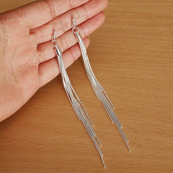 korean fashion jewelry personality temperament metal tassel earrings bridal earring oorbellen earrings for women long, Silver
korean fashion jewelry personality temperament metal tassel earrings bridal earring oorbellen earrings for women long, Silver