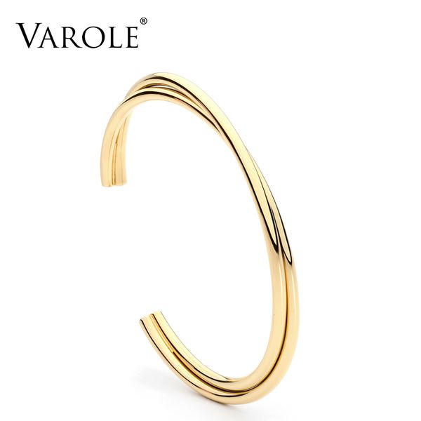 varole simple twisted line cuff bracelet stainless steel bangle gold color bracelets bangles for women fashion jewelry pulseiras, Black
varole simple twisted line cuff bracelet stainless steel bangle gold color bracelets bangles for women fashion jewelry pulseiras, Black