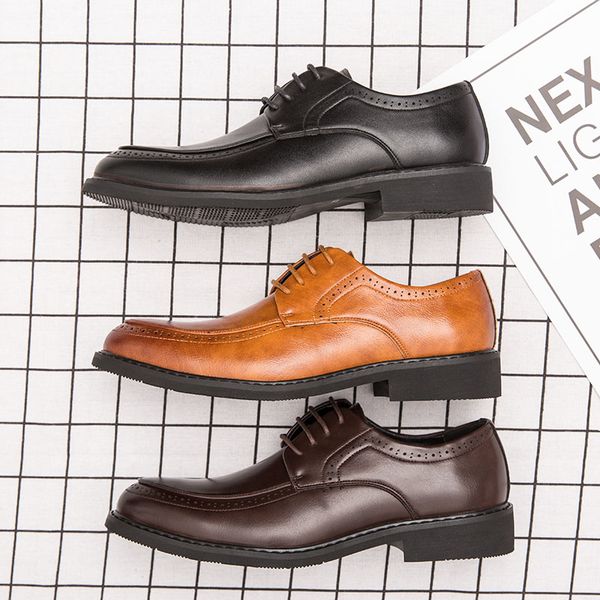 leather luxury italian style men formal shoes thick bottom men wedding dress shoes brand bring business leather, Black
leather luxury italian style men formal shoes thick bottom men wedding dress shoes brand bring business leather, Black
