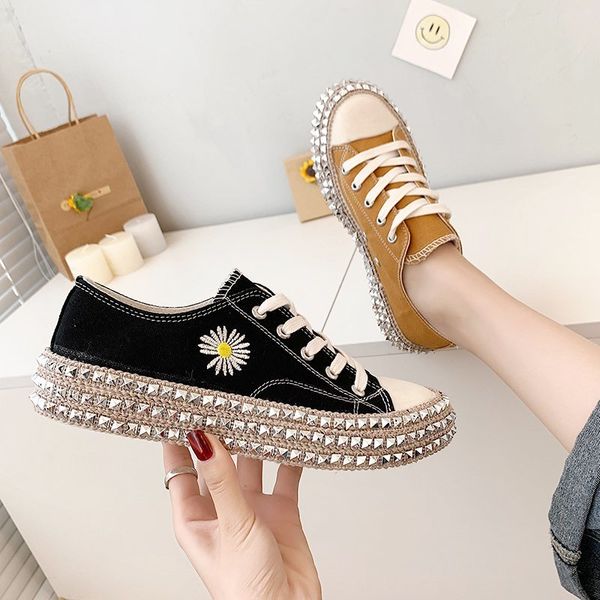 rivets studs espadrille shoes large size women all-match tennis female casual sneaker round toe big size new cross summer, Black
rivets studs espadrille shoes large size women all-match tennis female casual sneaker round toe big size new cross summer, Black