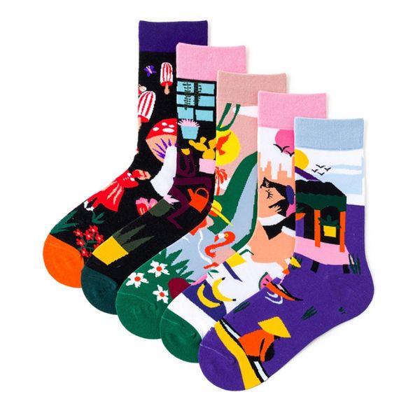 women men harajuku flower cartoon pattern socks funny cotton dress casual wedding socks colorful novelty skateboard 1, Black
women men harajuku flower cartoon pattern socks funny cotton dress casual wedding socks colorful novelty skateboard 1, Black