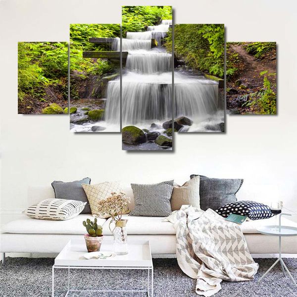 5 panels forest stream waterfall canvas prints painting vintage poster pictures framed wall art no frame
5 panels forest stream waterfall canvas prints painting vintage poster pictures framed wall art no frame
