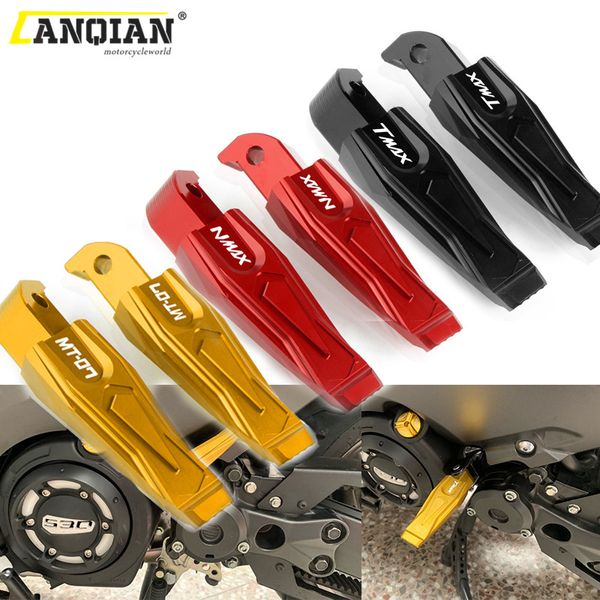 

motorcycle rear foot pegs rests passenger footrests for yamaha t-max 500 530 xp tmax 530 dx sx 2012-2019 nmax 155 mt07 mt 07 fz