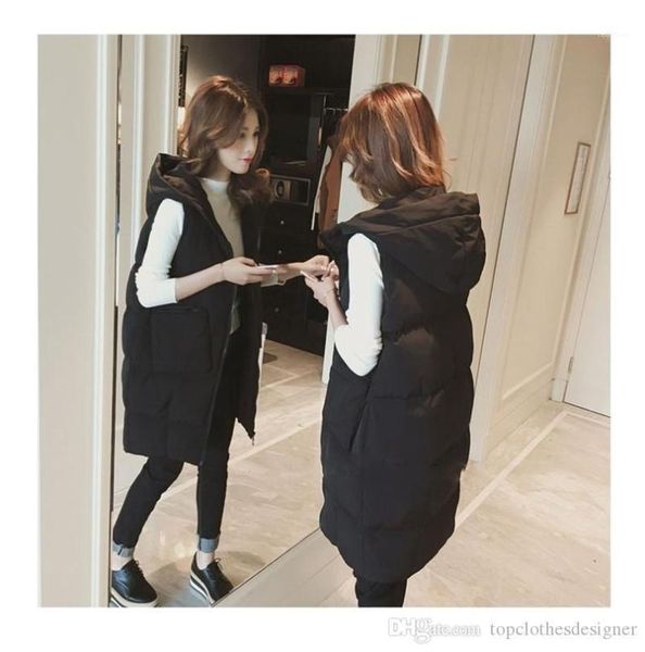 loose big pocket sleeveless womens hooded vests casual females clothing solid color womens designer vests fashion, Black;white
loose big pocket sleeveless womens hooded vests casual females clothing solid color womens designer vests fashion, Black;white