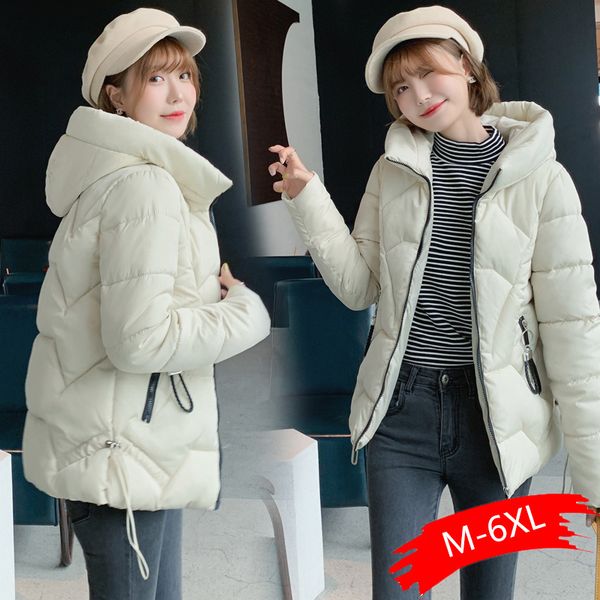 women parkas 2019 cotton short bread clothing student cotton clothing loose casual winter warm thicken new coats, Black
women parkas 2019 cotton short bread clothing student cotton clothing loose casual winter warm thicken new coats, Black