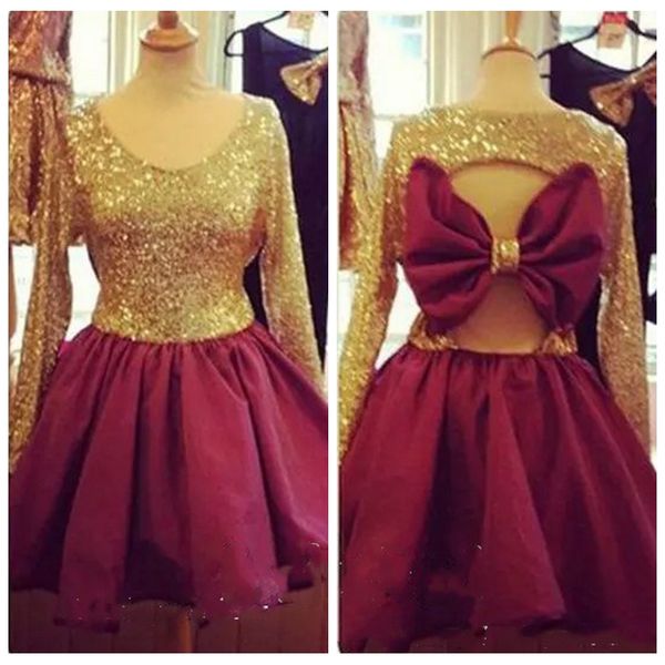 scoop long sleeves bling bling short homecoming dresses 2019 open back with bow back junior prom party gowns formal cheap, Blue;pink
scoop long sleeves bling bling short homecoming dresses 2019 open back with bow back junior prom party gowns formal cheap, Blue;pink