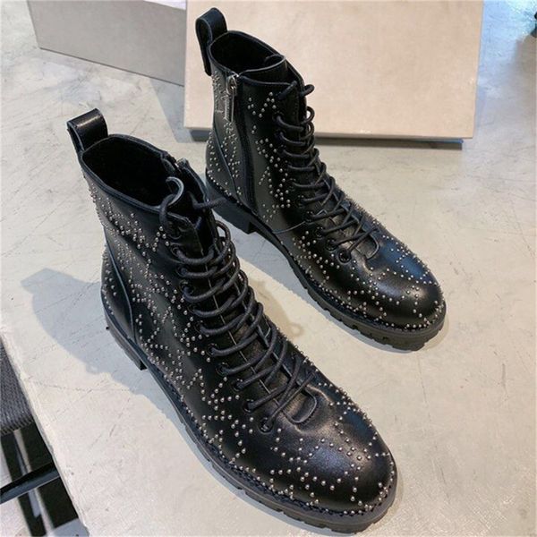 chueyz fashion black women ankle boots round toe lace up genuine leather women's shoes new trend of autumn boots for women
chueyz fashion black women ankle boots round toe lace up genuine leather women's shoes new trend of autumn boots for women