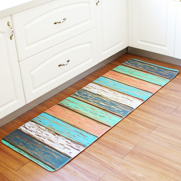 

wood printed hallway rugs anti-slip memory foam kitchen floor mat hall bathroom carpets home decor tapete bedroom area rug