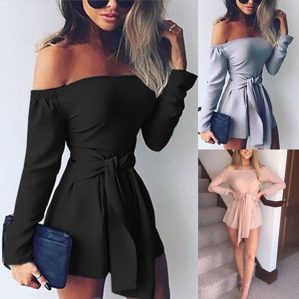 women ladies clubwear summer playsuit bodycon party off shoulder long sleeve jumpsuit romper trousers, Black;white
women ladies clubwear summer playsuit bodycon party off shoulder long sleeve jumpsuit romper trousers, Black;white