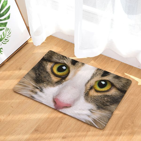 

door mat flannel cat printed indoor doormat non slip living room floor mats carpet rugs decor porch machine washable mat