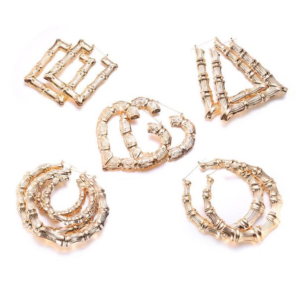 fashion hiphop street dance hoop earrings for women round heart geometric large bamboo earrings festival jewelry gift, Golden
fashion hiphop street dance hoop earrings for women round heart geometric large bamboo earrings festival jewelry gift, Golden