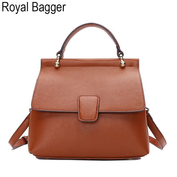 

royal bagger shoulder sling bag for women girls genuine cow leather fashion small handbag korea style party