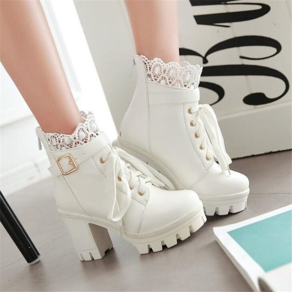 winter new pattern high-heeled coarse heel boots frenulum waterproof thick bottom large code white women boots 34-43, Black
winter new pattern high-heeled coarse heel boots frenulum waterproof thick bottom large code white women boots 34-43, Black