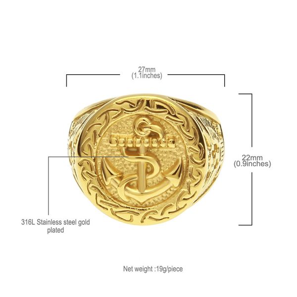 vacuum color preserving electroplate stainless steel hip hop domineering man anchor ring silver men's ring, Golden;silver
vacuum color preserving electroplate stainless steel hip hop domineering man anchor ring silver men's ring, Golden;silver