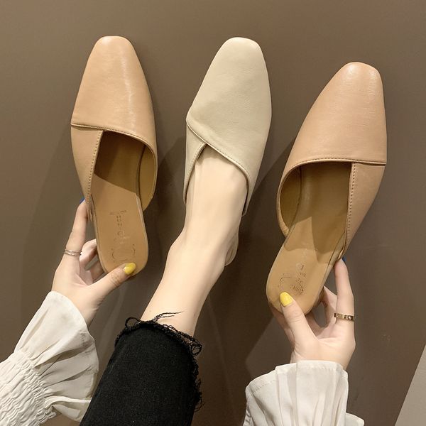 square heel shoes woman 2020 slippers flat slipers women loafers cover toe low luxury slides block new soft designer rome pu, Black
square heel shoes woman 2020 slippers flat slipers women loafers cover toe low luxury slides block new soft designer rome pu, Black