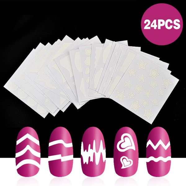 new fashion 24 pieces 3d white french nail glue paper decorative tape stripe tape diy nail decorative stickers
new fashion 24 pieces 3d white french nail glue paper decorative tape stripe tape diy nail decorative stickers