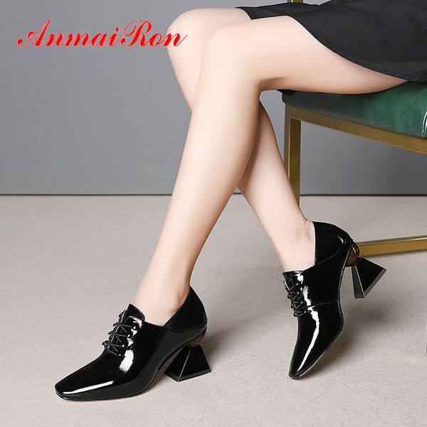 anmairon 2020 basic patent leather pointed toe women high heels office & career women pumps lace-up heels shoes 34-43, Black
anmairon 2020 basic patent leather pointed toe women high heels office & career women pumps lace-up heels shoes 34-43, Black