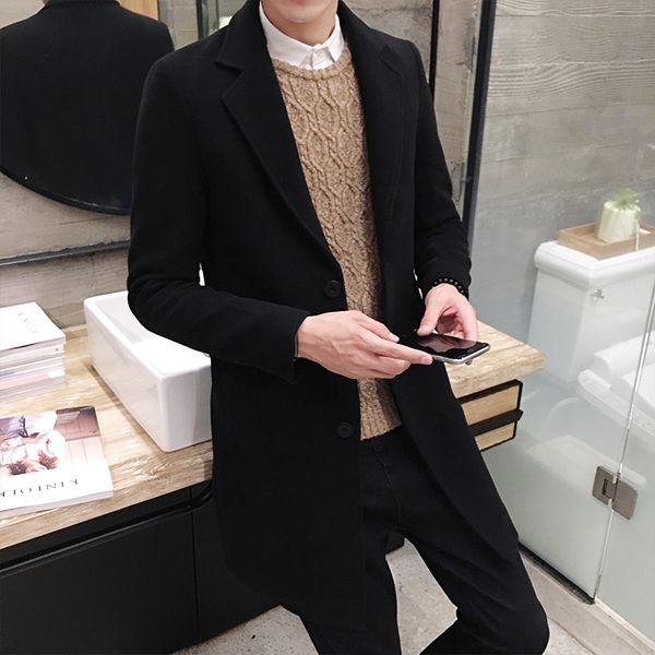 winter autumn men's fashion boutique solid color business casual woolen coats / male high-end slim leisure jackets c01, Black
winter autumn men's fashion boutique solid color business casual woolen coats / male high-end slim leisure jackets c01, Black