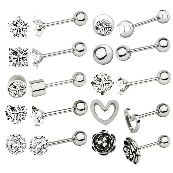 10 pairs fine quality stainless steel diamond earring studs allergy proof ear piercing stud earrings jewelry gifts for men & women wholesale, Golden;silver
10 pairs fine quality stainless steel diamond earring studs allergy proof ear piercing stud earrings jewelry gifts for men & women wholesale, Golden;silver