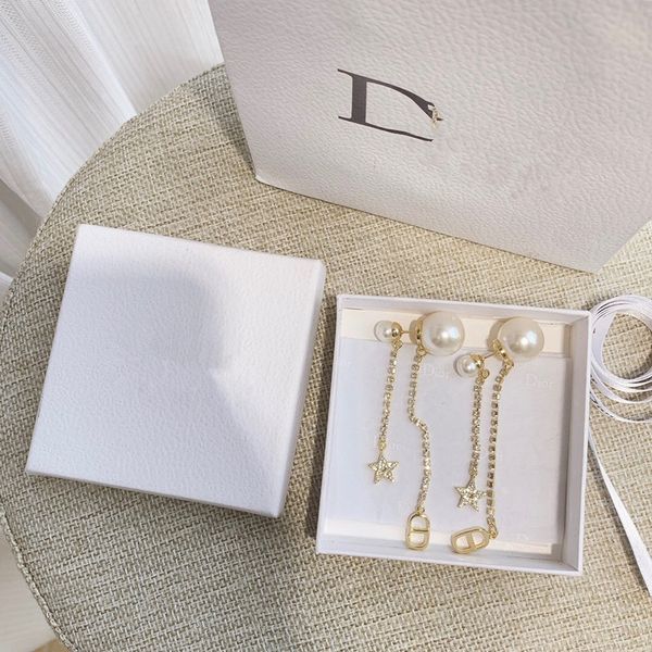 d home letter full diamond tassel size pearl earring 925 silver needle female earring accessories high version, White
d home letter full diamond tassel size pearl earring 925 silver needle female earring accessories high version, White