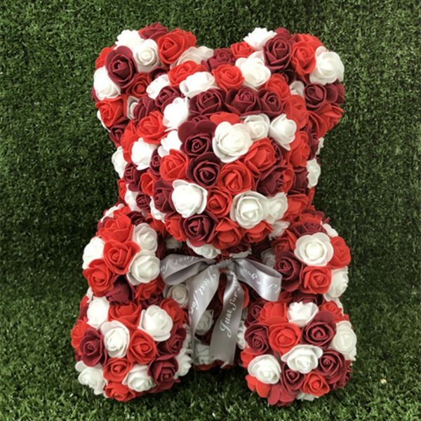 artificial rose teddy bear with ribbon bow muilticolored pe foam flower doll romantic anniversary birthday valentine's day gift
artificial rose teddy bear with ribbon bow muilticolored pe foam flower doll romantic anniversary birthday valentine's day gift