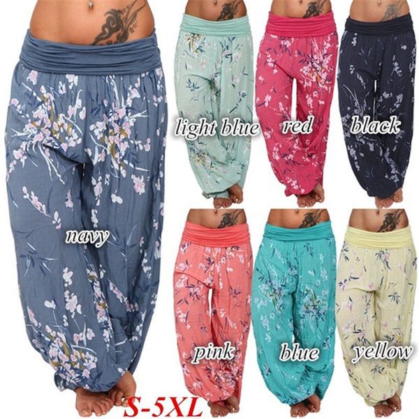 2018 new floral print cotton high waist harem pants women stringy selvedge summer style casual pants female trousers, Black;white
2018 new floral print cotton high waist harem pants women stringy selvedge summer style casual pants female trousers, Black;white