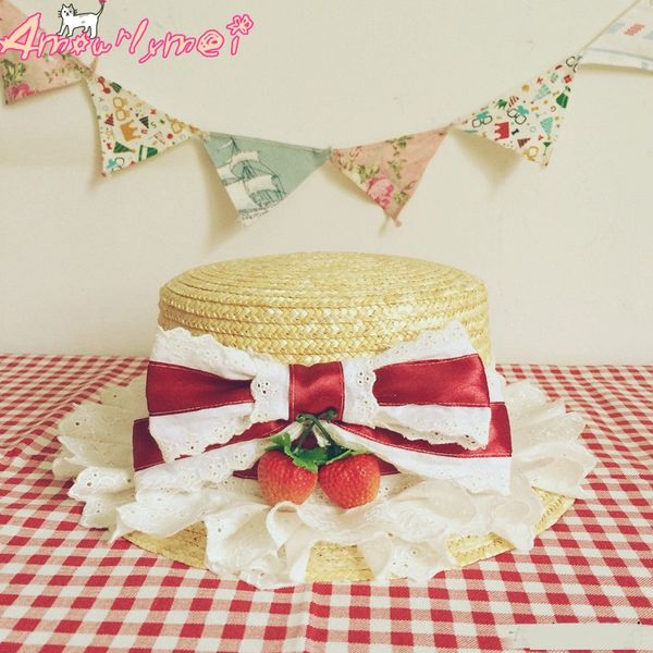 flat hats for women girl summer beach hat japanese style lolita kawaii bow strawberry lace straw hat female casual cap with bag, Blue;gray
flat hats for women girl summer beach hat japanese style lolita kawaii bow strawberry lace straw hat female casual cap with bag, Blue;gray