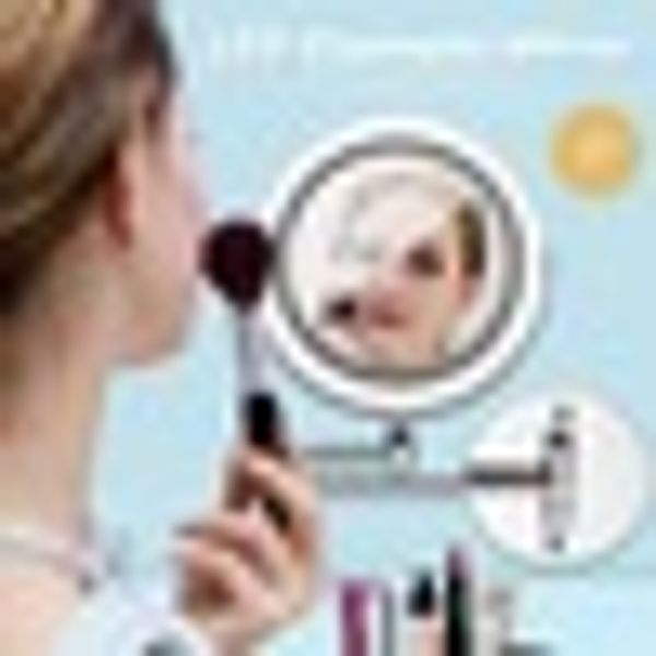 led mirror with light folding double wall mount vanity mirror 10x usb charging touch dimming mirrors christmas gift
led mirror with light folding double wall mount vanity mirror 10x usb charging touch dimming mirrors christmas gift