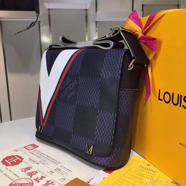 Бренд Дизайнерская мужская кожаная большая сумка Черный портфель Сумка V-Color Блок Crossbody сумка
Бренд Дизайнерская мужская кожаная большая сумка Черный портфель Сумка V-Color Блок Crossbody сумка