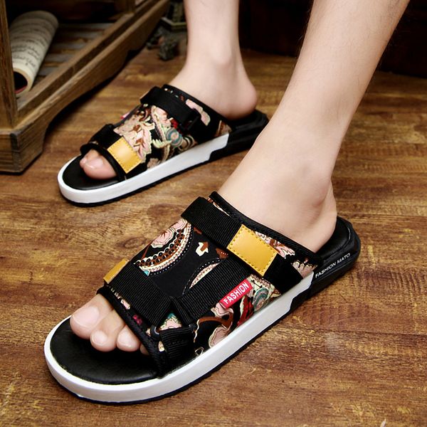 sandals 2019 men's summer slippers trend indoor and outdoor personality lightweight non-slip sandals flip-flops wild beach shoes, Black
sandals 2019 men's summer slippers trend indoor and outdoor personality lightweight non-slip sandals flip-flops wild beach shoes, Black
