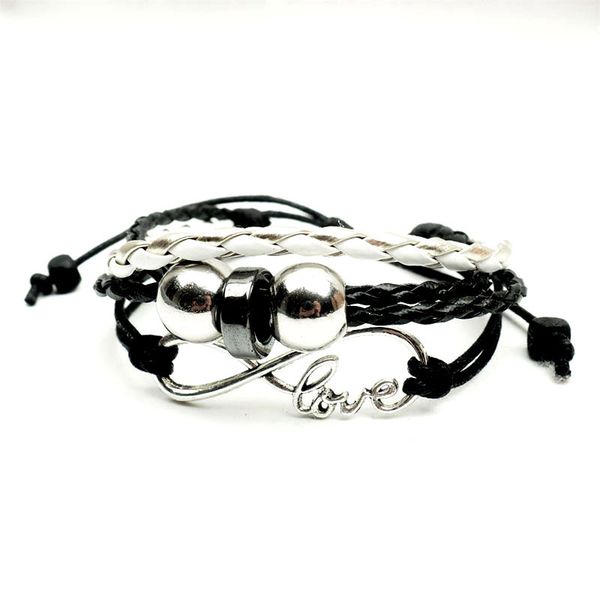 wholesale- black love pu leather bracelets adjustable knot fashion jewelry for men and women religious hy76, Golden;silver
wholesale- black love pu leather bracelets adjustable knot fashion jewelry for men and women religious hy76, Golden;silver