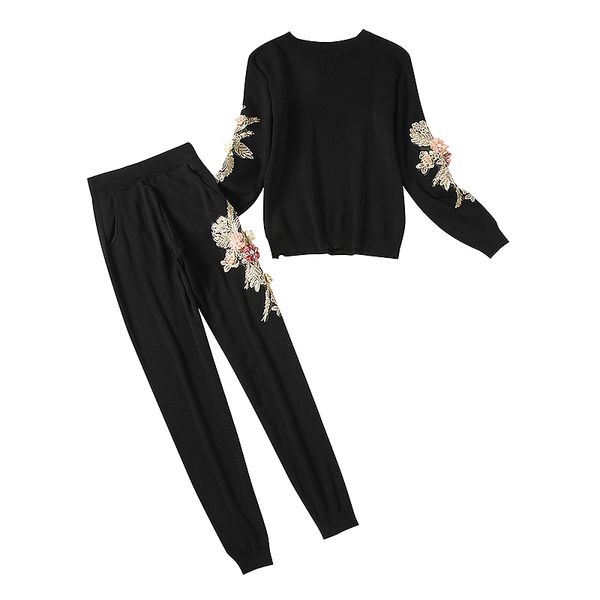 flowers knitting clothing sets women winter 3d floral jumpers slim trousers winter vogue fashion tracksuits sets, White
flowers knitting clothing sets women winter 3d floral jumpers slim trousers winter vogue fashion tracksuits sets, White