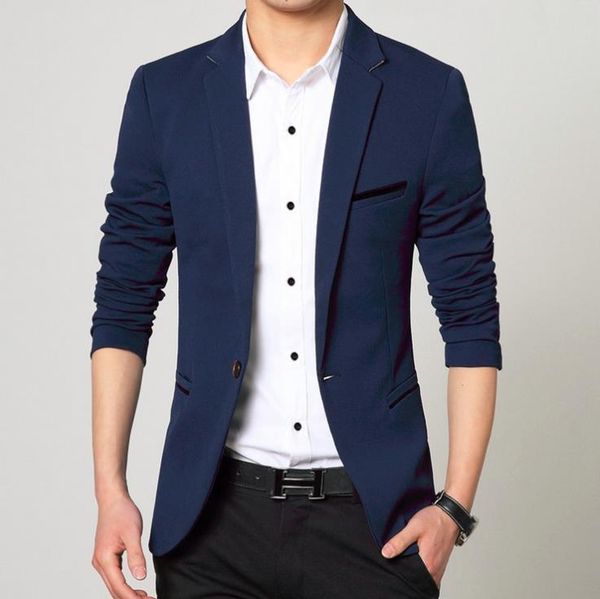 mens blazer spring slim fit long sleeve single button solid color coat suit men blazer jacket business casual masculino, White;black
mens blazer spring slim fit long sleeve single button solid color coat suit men blazer jacket business casual masculino, White;black