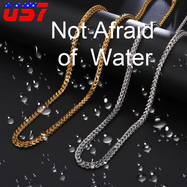 us7 24inch franco chain link box rope chain necklace stainless steel rolo chains necklace for women men 3mm jewelry, Silver
us7 24inch franco chain link box rope chain necklace stainless steel rolo chains necklace for women men 3mm jewelry, Silver