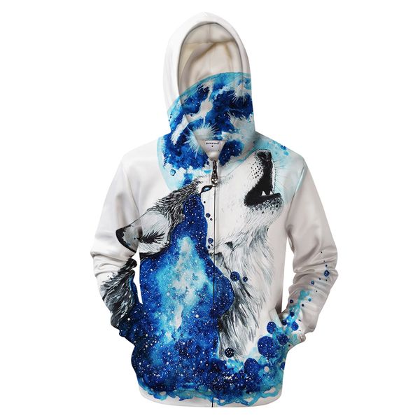 early & late jogging casual fashion zipper sweatshirt men's loose large size wolf 3d print long sleeve hoodie, Black
early & late jogging casual fashion zipper sweatshirt men's loose large size wolf 3d print long sleeve hoodie, Black